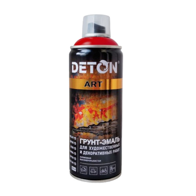Deton DETON ART - Primer-enamel - Dark red - Aerosol, 520 ml DTN-A70675 – buy in Tokmok | carpaint.kz
