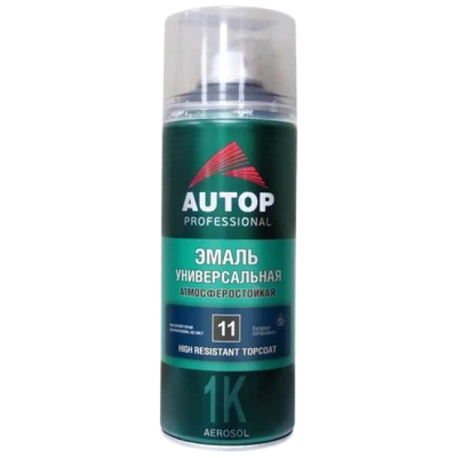 AUTOP №11 - Алкидті эмаль - Күңгірт қара - Аэрозоль, 650 мл ATP-А07833 – Токмокда сатып алу | Autop | carpaint.kz