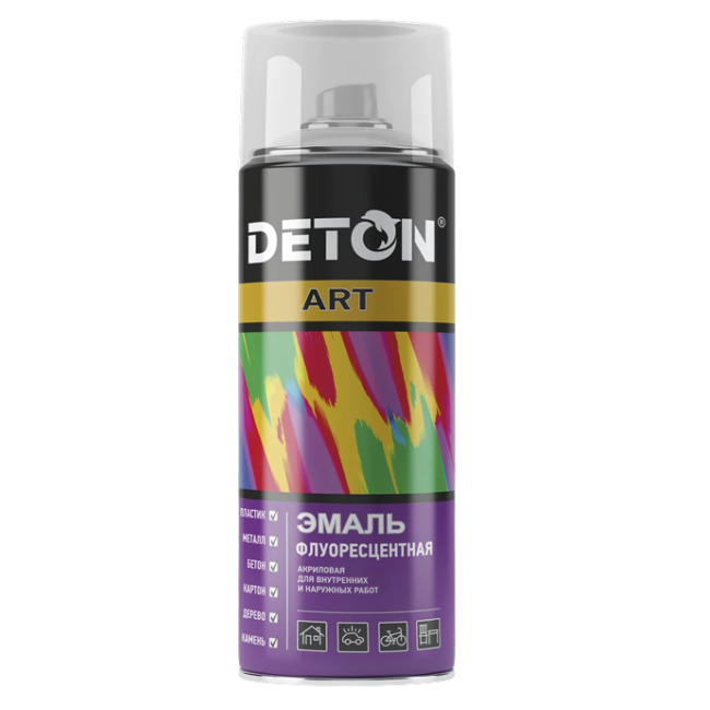 Флуоресцентті эмаль DETON ART Сары, аэрозоль 520 мл DTN-A70715 – Токмокда сатып алу | Deton | carpaint.kz
