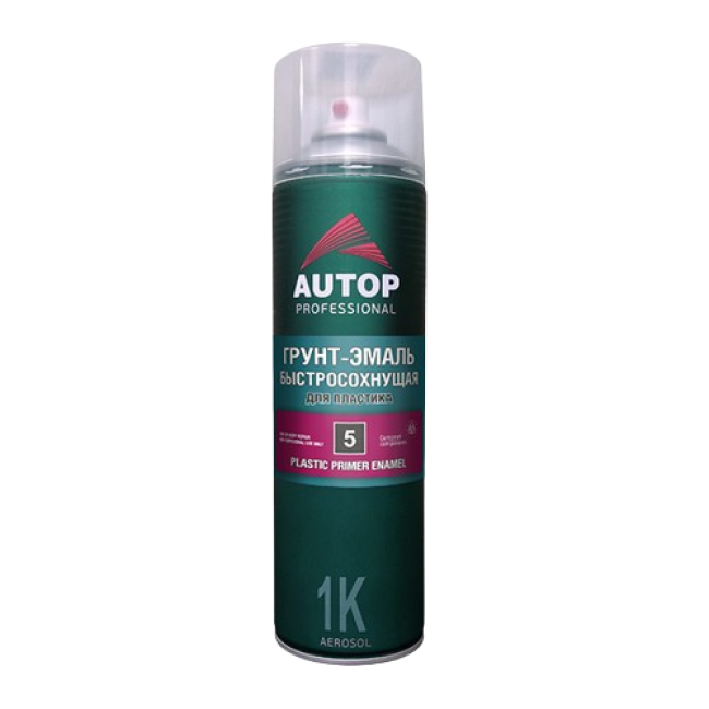 Autop AUTOP №5 - Primer-enamel for plastic - Black - Aerosol, 650 ml ATP-A07275 – buy in Tokmok | carpaint.kz