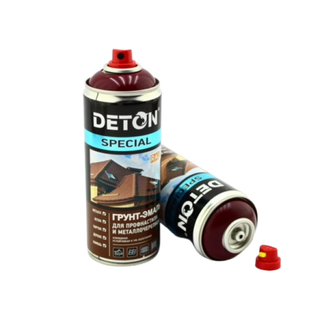 Deton RAL 3005 DETON SPECIAL - Primer-enamel for metal tiles - Red wine - Aerosol, 520 ml DTN-A07290 – buy in Tokmok | carpaint.kz