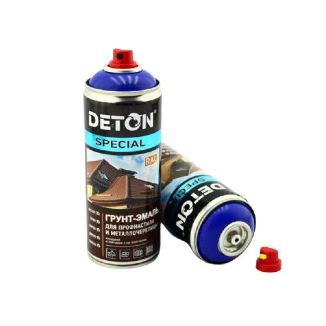 Deton RAL 5002 DETON SPECIAL - Primer-enamel for metal tiles - Ultramarine blue - Aerosol, 520 ml DTN-A07332 – buy in Tokmok | carpaint.kz