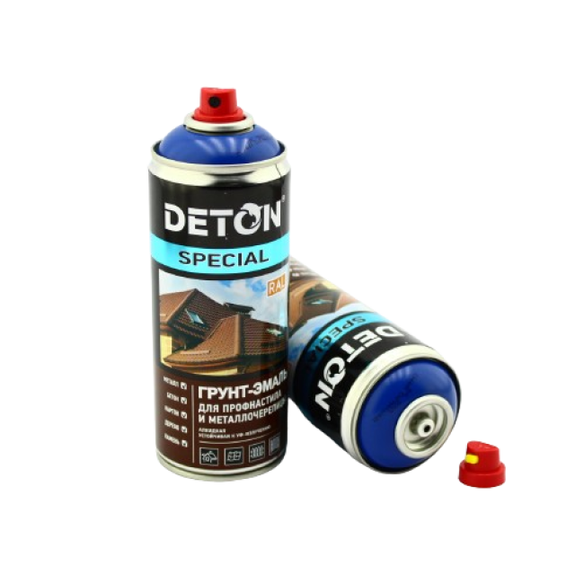 Deton RAL 5005 DETON SPECIAL - Primer-enamel for metal tiles - Signal blue - Aerosol, 520 ml DTN-A07295 – buy in Tokmok | carpaint.kz