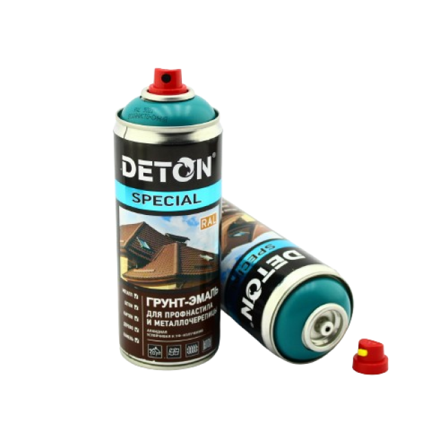 Deton RAL 5021 DETON SPECIAL - Primer-enamel for metal tiles - Watery blue - Aerosol, 520 ml DTN-A07362 – buy in Tokmok | carpaint.kz