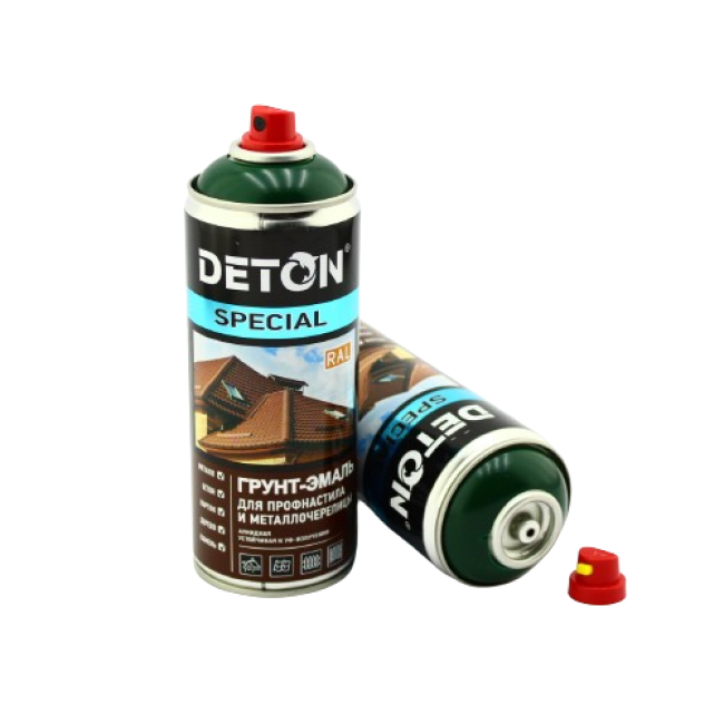 Deton RAL 6005 DETON SPECIAL - Primer-enamel for metal tiles - Green moss - Aerosol, 520 ml DTN-A07289 – buy in Tokmok | carpaint.kz