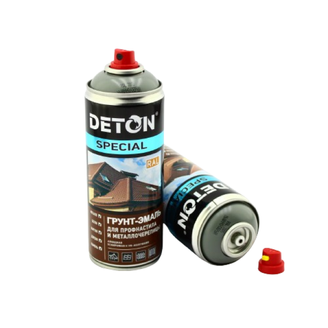 Deton RAL 7005 DETON SPECIAL - 金属瓷砖瓷釉底漆 - 鼠灰色 - 气雾剂，520 毫升 DTN-A07358 图片 – 托克马克 | carpaint.kz