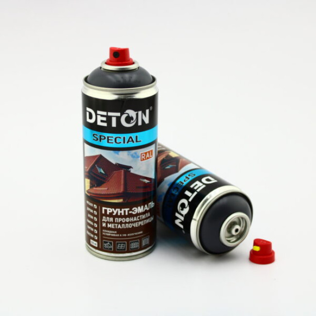 Deton RAL 7024 DETON SPECIAL - 金属瓷砖瓷漆底漆 - 石墨灰 - 气雾剂，520 毫升 DTN-A07288 图片 – 托克马克 | carpaint.kz