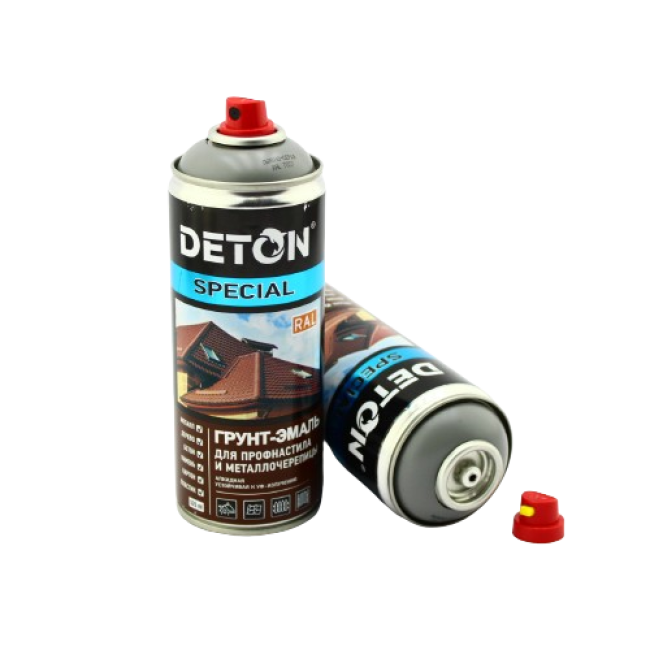 Deton RAL 7037 DETON SPECIAL - 金属瓷砖瓷漆底漆 - 灰灰色 - 气雾剂，520 毫升 DTN-A07321 图片 – 托克马克 | carpaint.kz