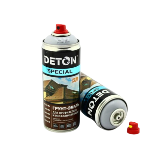 Deton RAL 7040 DETON SPECIAL - 金属瓷砖瓷漆底漆 - 灰色窗户 - 气雾剂，520 毫升 DTN-A07292 图片 – 托克马克 | carpaint.kz
