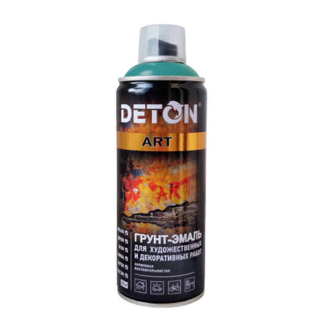 Грунт-эмаль для художественных и декоративных работ DETON ART, Лазурный , аэрозоль 520 мл DTN-A70683 – купить в Токмок | Deton | carpaint.kz