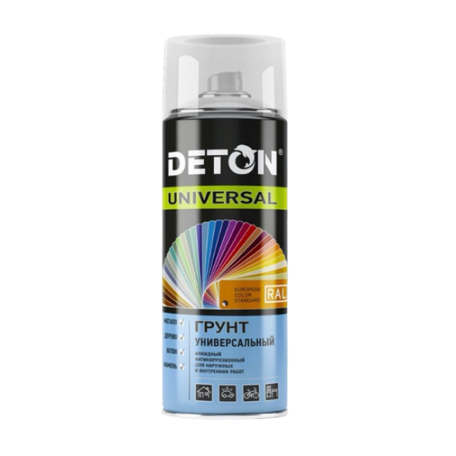 Deton Alkyd primer DETON UNIVERSAL - White, weather-resistant, aerosol, 520 ml DTN-A70823 – buy in Tokmok | carpaint.kz
