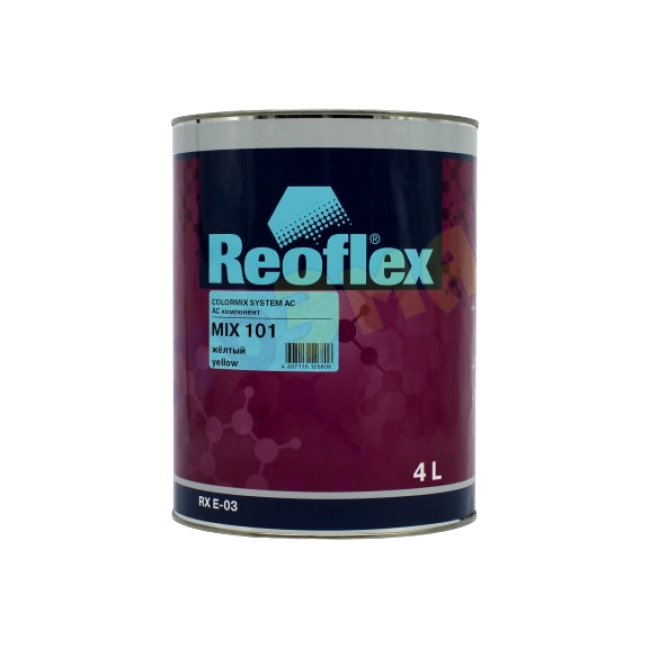 Reoflex 101 MIX Acrylic enamel 4+1, Yellow, 3.5l RX E-03-101-3500 – buy in Tokmok | carpaint.kz
