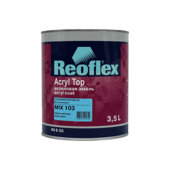 Reoflex 103 MIX Acrylic enamel 4+1, Oxide yellow, 3.5l RX E-03-103-3500 – buy in Tokmok | carpaint.kz