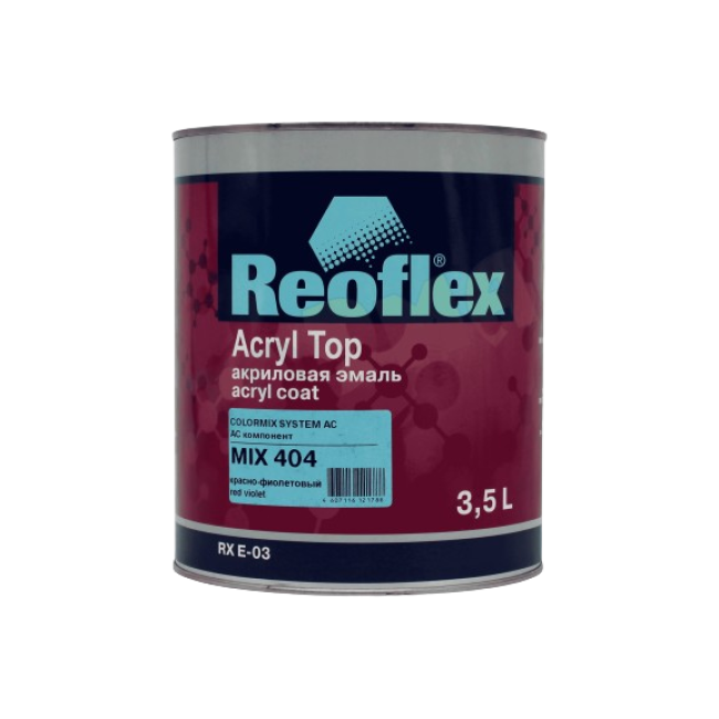Reoflex 404 MIX 丙烯酸搪瓷 4+1，红紫色，3.5l RX E-03-404-3500 图片 – 托克马克 | carpaint.kz