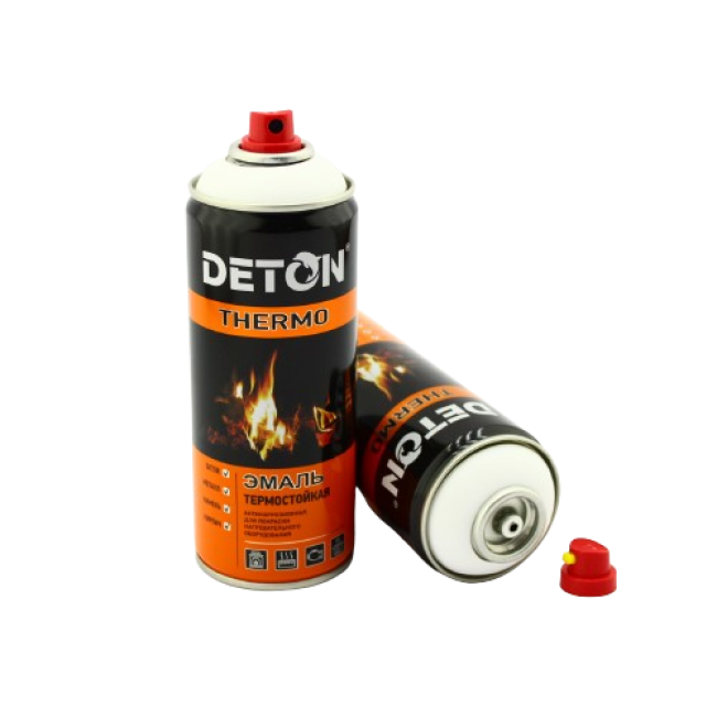 Deton DETON THERMO - Heat-resistant enamel - White - Aerosol, 520 ml DTN-A70789 – buy in Tokmok | carpaint.kz