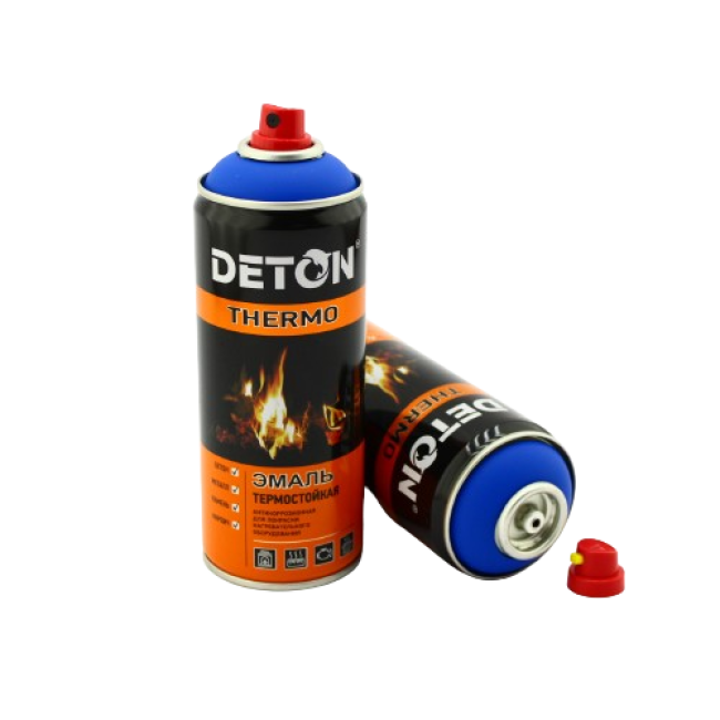 Deton DETON THERMO - Heat-resistant enamel - Blue - Aerosol, 520 ml DTN-A70782 – buy in Tokmok | carpaint.kz