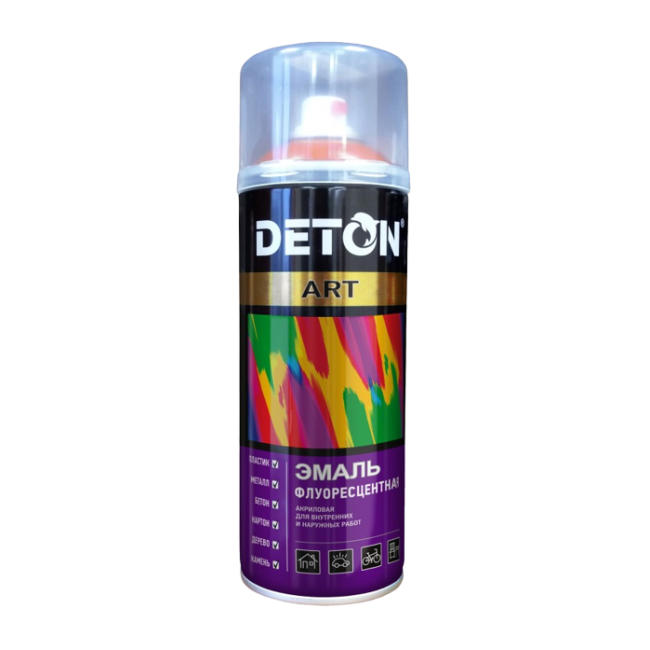 Флуоресцентті эмаль DETON ART қызғылт түсті, аэрозоль 520 мл DTN-A70714 – Токмокда сатып алу | Deton | carpaint.kz