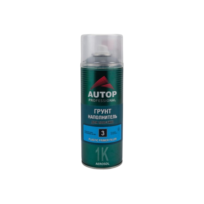 Autop AUTOP №3 - Primer filler for plastic - Gray - Aerosol, 520 ml ATP-A07582 – buy in Tokmok | carpaint.kz