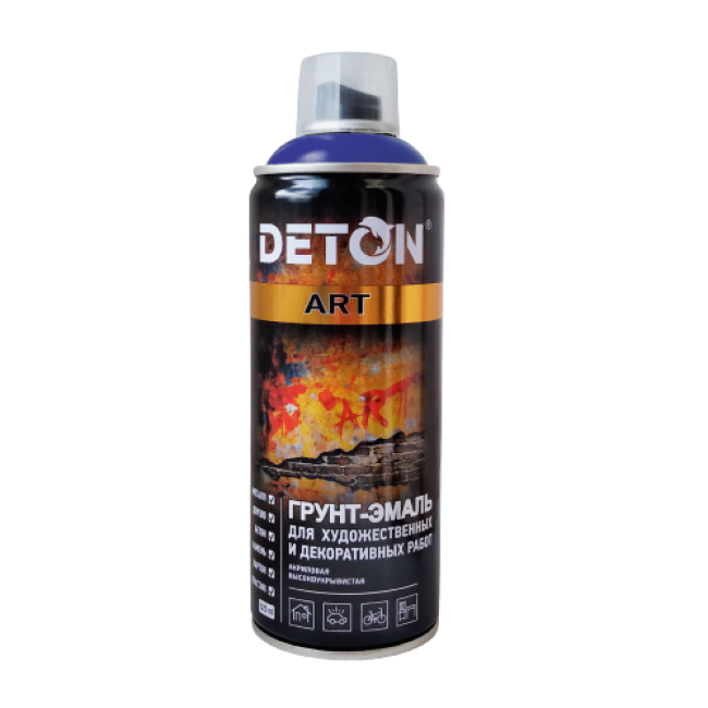 Deton DETON ART - Primer-enamel - Dark blue - Aerosol, 520 ml DTN-A70678 – buy in Tokmok | carpaint.kz