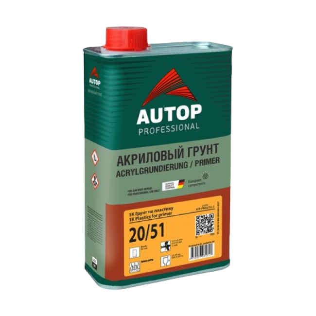 Autop AUTOP 20/51 - Primer for plastic 1K - gray - Can, 1l ATP-PR20/51-1/P3 – buy in Tokmok | carpaint.kz