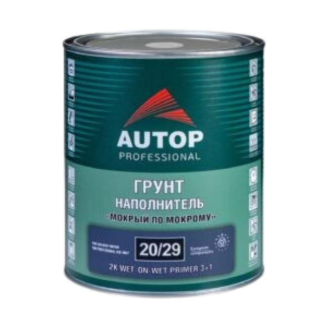 Autop AUTOP 20/29 - 2K Грунт-наполнитель мокрый по мокрому 3+1 - Серый - Банка, 1л ATP-PR20/29-1/P3 图片 – 托克马克 | carpaint.kz